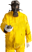 Guy wearing a hazmat suit